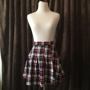 Plaid mini skirt